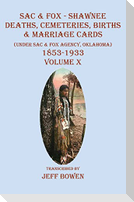 Sac & Fox - Shawnee Deaths, Cemetery, Births, & Marriage Cards