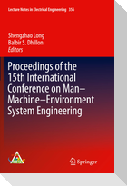 Proceedings of the 15th International Conference on Man¿Machine¿Environment System Engineering