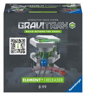 Ravensburger GraviTrax PRO Element Releaser - Zubehör für das Kugelbahnsystem. Kombinierbar mit allen GraviTrax Produktlinien, Starter-Sets, Extensions & Elements, Konstruktionsspielzeug ab 8 J.. Ravensburger Spieleverlag, 2023.