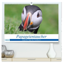 Papageientaucher 2024 - Magische Vögel des Nordmeers (hochwertiger Premium Wandkalender 2024 DIN A2 quer), Kunstdruck in Hochglanz