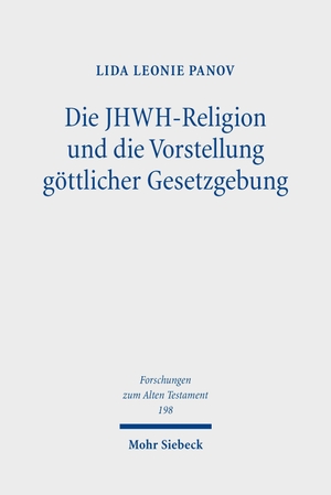 Panov, Lida Leonie. Die JHWH-Religion und die Vorstellung göttlicher Gesetzgebung - Überschneidungen zwischen der Rechtsentwicklung und der Sphäre der Religion in der Geschichte des antiken Israel und Juda. Mohr Siebeck GmbH & Co. K, 2026.
