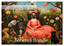 Boteros Hunde - Kunstvoller Kalender im Stile des Boterismo (Wandkalender 2024 DIN A3 quer), CALVENDO Monatskalender