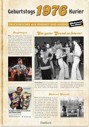 Wielandt, Ute. 1976 - Geburtstagskurier - Druckfrisches aus Kindheit und Jugend | Zum 50. Geburtstag. Pattloch Geschenkbuch, 2025.