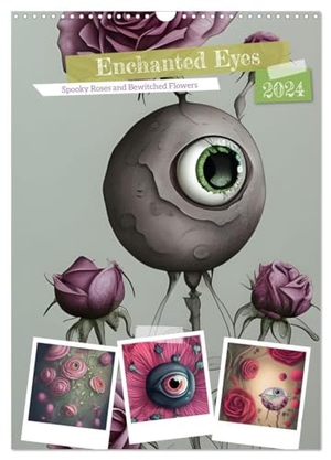 Aka Stine1, Christine. Enchanted Eyes (Wall Calendar 2024 DIN A3 portrait), CALVENDO 12 Month Wall Calendar - Spooky Roses and Bewitched Flowers. Calvendo, 2023.