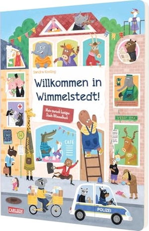 Kissling, Sandra. Willkommen in Wimmelstedt - Ein tierisch lustiges Stadt-Wimmelbuch | Für Kinder ab 2 Jahren mit kurzen Vorlesetexten. Carlsen Verlag GmbH, 2025.