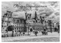 Paris-Impressionen in Schwarz-Weiß (Tischkalender 2024 DIN A5 quer), CALVENDO Monatskalender