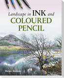 Landscape in Ink and Coloured Pencil
