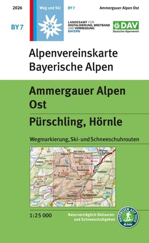 Alpenverein, Deutscher (Hrsg.). Ammergauer Alpen Ost, Pürschling, Hörnle - Topographische Karte 1:25.000 mit Wegmarkierung, Ski- und Schneeschuhrouten. Deutscher Alpenverein, 2026.