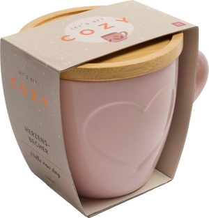 Groh Verlag (Hrsg.). COZY Tasse mit Bambusdeckel (rosa) - Kaffeetasse, Teetasse, Becher aus Porzellan, 330 ml Fassungsvermögen. Groh Verlag, 2026.