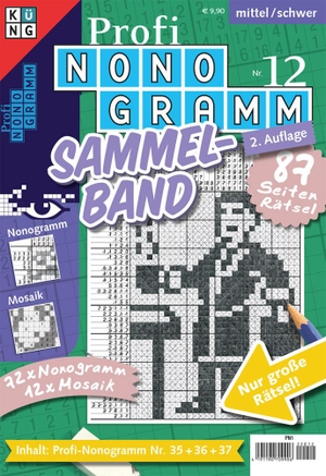 Profi-Nonogramm 3er-Band 12 - Rätsel fürs Auge. Profi-Nonogramm Nr. 35 + 36+ 37. Keesing Schweiz AG, 2017.