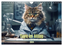 Tiere im Alltag (Wandkalender 2024 DIN A4 quer), CALVENDO Monatskalender