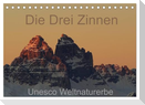 Die Drei Zinnen - Unesco Weltnaturerbe (Tischkalender 2025 DIN A5 quer), CALVENDO Monatskalender