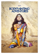 Bodypainting Adventures - Farbe auf nackter Haut (Wandkalender 2024 DIN A3 hoch), CALVENDO Monatskalender