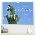 Mozartstadt Salzburg - Brunnen und Wasserspiele (hochwertiger Premium Wandkalender 2024 DIN A2 quer), Kunstdruck in Hochglanz