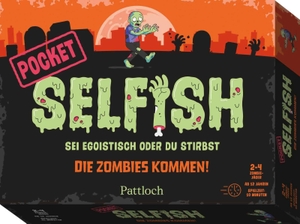 Ridley'S Games. Pocket Selfish - Die Zombies kommen! - Sei egoistisch oder du stirbst | Strategisches Kartenspiel mit schwarzem Humor. Für 2-4 Personen, 10 Min., ab 12 Jahren.. Pattloch Geschenkbuch, 2026.