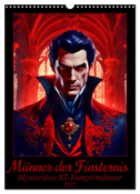 Männer der Finsternis - Mysteriöse KI-Vampirmänner (Wandkalender 2025 DIN A3 hoch), CALVENDO Monatskalender