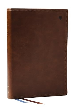 Nelson, Thomas. NET Bible, Large Print Thinline with Cross References, Brown Leathersoft, Comfort Print. Thomas Nelson Publishers, 2026.