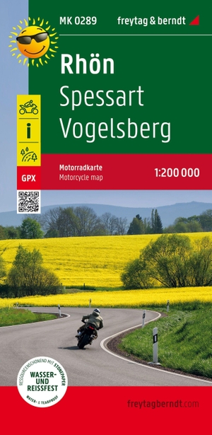 Freytag & Berndt (Hrsg.). Rhön, Motorradkarte 1:200.000, freytag & berndt - Spessart - Vogelsberg, Toureninfos, GPX Tracks, wasserfest und reißfest. Freytag + Berndt, 2023.