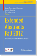 Extended Abstracts Fall 2012