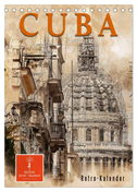 Cuba Retro Kalender (Tischkalender 2024 DIN A5 hoch), CALVENDO Monatskalender