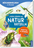Lesen lernen mit Naturrätseln, Bücherhelden 2. Klasse, Insekten & Spinnen