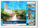 The Rhine valley - From Koblenz to Mainz in watercolours (Wall Calendar 2024 DIN A3 landscape), CALVENDO 12 Month Wall Calendar