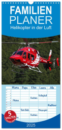 Familienplaner 2025 - Helikopter in der Luft mit 5 Spalten (Wandkalender, 21 x 45 cm) CALVENDO