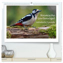 Heimische Gartenvögel - Gefiederte Freunde (hochwertiger Premium Wandkalender 2024 DIN A2 quer), Kunstdruck in Hochglanz