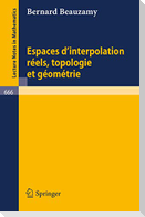 Espaces d'interpolation reels, topologie et geometrie