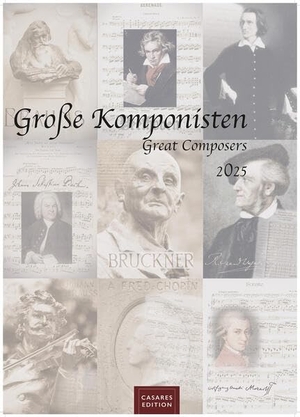Grosse Komponisten 2025 L 59x42cm - Great Composers 2024 L 59x42cm. Casares Fine Art Edition, 2024.