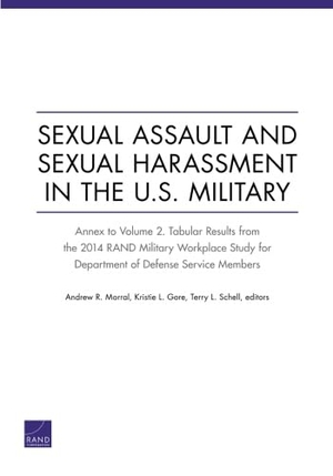 Morral, Andrew R / Gore, Kristie L et al. Sexual Assault and Sexual Harassment in the U.S. Military - Annex to Volume 2. Tabular Results from the 2014 Rand Military Workplace Study for Department of Defense Service Members. RAND Corporation, 2015.