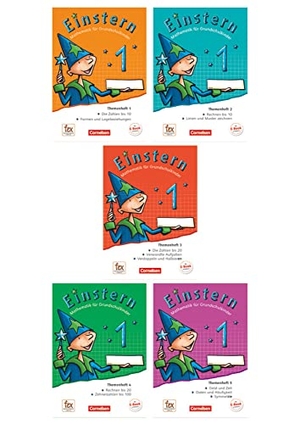 Bauer, Roland / Jutta Maurach. Einstern 01. Themenhefte 1-5 und Kartonbeilagen im Schuber - Verbrauchsmaterial. Cornelsen Verlag GmbH, 2015.
