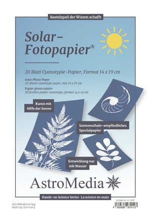 Hünig, Klaus. Das Solar-Fotopapier (14x19cm), 20 Blatt. AstroMedia GmbH, 2020.