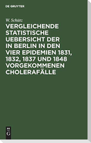 Vergleichende statistische Uebersicht der in Berlin in den vier Epidemien 1831, 1832, 1837 und 1848 vorgekommenen Cholerafälle