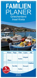 Familienplaner 2025 - Griechenland - Insel Kreta mit 5 Spalten (Wandkalender, 21 x 45 cm) CALVENDO