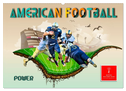 American Football - Power (Wandkalender 2025 DIN A2 quer), CALVENDO Monatskalender