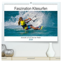 Faszination Kitesurfen (hochwertiger Premium Wandkalender 2024 DIN A2 quer), Kunstdruck in Hochglanz