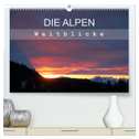 DIE ALPEN - Weitblicke (hochwertiger Premium Wandkalender 2024 DIN A2 quer), Kunstdruck in Hochglanz