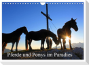Pferde und Ponys im Paradies (Wandkalender 2024 DIN A4 quer), CALVENDO Monatskalender