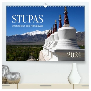 Stupas ¿ Architektur des Himalayas (hochwertiger Premium Wandkalender 2024 DIN A2 quer), Kunstdruck in Hochglanz - Stupas sind buddhistische Bauwerke, die in der gesamten buddhistisch geprägten Himalaya - Region vorkommen.. Calvendo, 2023.
