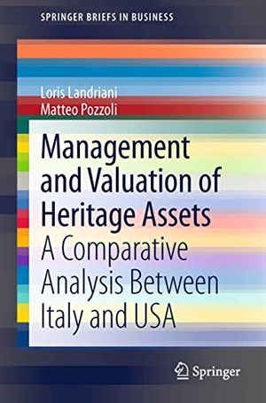 Pozzoli, Matteo / Loris Landriani. Management and Valuation of Heritage Assets - A Comparative Analysis Between Italy and USA. Springer International Publishing, 2013.