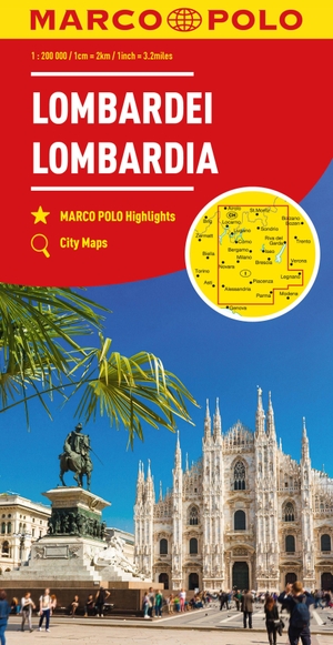 MARCO POLO Regionalkarte Italien 02 Lombardei, Oberitalienische Seen 1:200.000. Mairdumont, 2023.