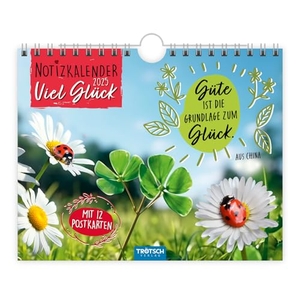 Trötsch Verlag GmbH & Co. KG (Hrsg.). Trötsch Notizkalender Querformat Notizkalender Viel Glück 2025 mit 12 Postkarten - Wandkalender Notizkalender. Trötsch Verlag GmbH, 2024.
