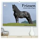 Friesen - Schönheit, Kraft und Eleganz (hochwertiger Premium Wandkalender 2024 DIN A2 quer), Kunstdruck in Hochglanz
