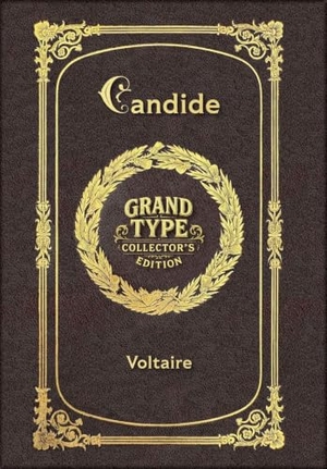 Voltaire. Large Print - Candide - Grand Type Collector's Edition - Matte Hardcover with Dust Jacket. Revive AI Ltd., 2025.