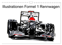 Illustrationen Formel 1 Rennwagen (Wandkalender 2025 DIN A4 quer), CALVENDO Monatskalender