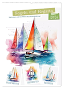 Segeln und Regatta (Wandkalender 2024 DIN A2 hoch), CALVENDO Monatskalender