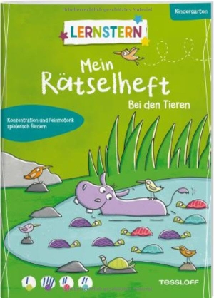 LERNSTERN. Mein Rätselheft Kindergarten. Bei den Tieren - Konzentration und Feinmotorik spielerisch fördern. Tessloff Verlag, 2026.