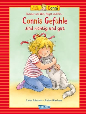 Schneider, Liane. Conni-Bilderbuch-Sammelband: Meine Freundin Conni: Kummer und Wut, Angst und Mut - Connis Gefühle sind richtig und gut - Enthält 3 ungekürzte Bilderbücher: Conni hat Kummer, Conni ist wütend, Conni traut sich was. Carlsen Verlag GmbH, 2023.