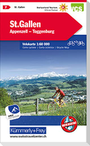 Radwanderkarte St. Gallen - Appenzell - Toggenburg mit Ortsindex (7)